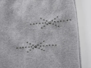 Via Sparkling Studded Sweatpants