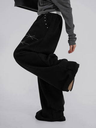 Via Sparkling Studded Sweatpants