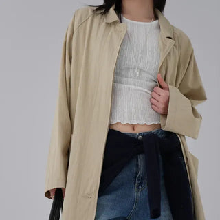 Bami Big Pocket Long Trench Coat