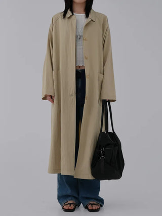 Bami Big Pocket Long Trench Coat
