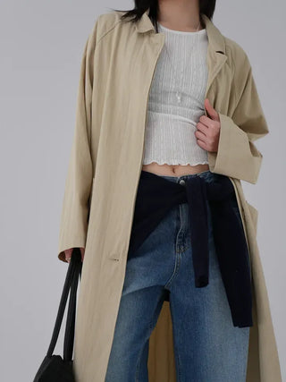 Bami Big Pocket Long Trench Coat