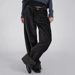 Oa Velvet Wide Long Pants