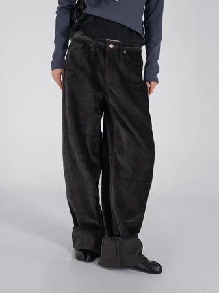Oa Velvet Wide Long Pants