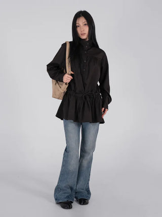 Mare Vintage Washed Slim Bootcut Denim Pants