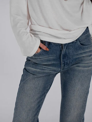 Mare Vintage Washed Slim Bootcut Denim Pants