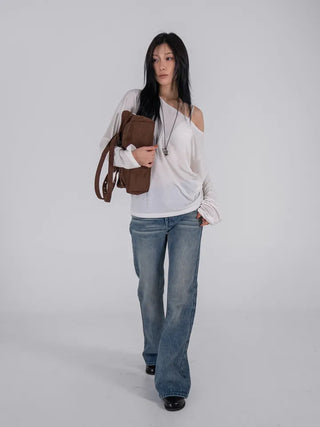 Mare Vintage Washed Slim Bootcut Denim Pants
