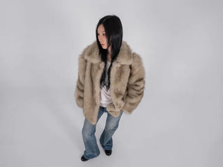 Noah Big Collar Boxy Fit Fur Jacket