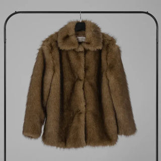 Noah Big Collar Boxy Fit Fur Jacket