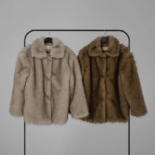 Noah Big Collar Boxy Fit Fur Jacket