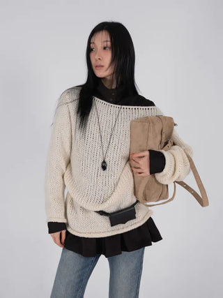 Solid High-Neck String Shirred Long Sleeve Dress