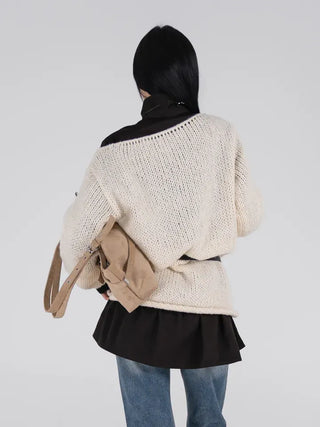 Solid High-Neck String Shirred Long Sleeve Dress