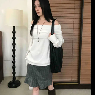 Soft Pull-Down Off Loose Tee