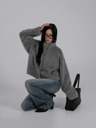 Loop Vintage Elastic Waist Low-Rise Bootcut Long Pants