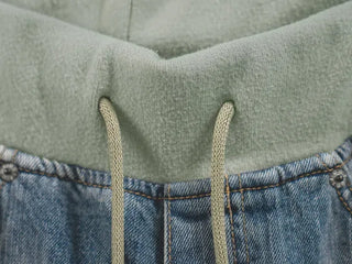 Loop Vintage Elastic Waist Low-Rise Bootcut Long Pants