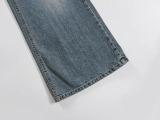 Loop Vintage Elastic Waist Low-Rise Bootcut Long Pants