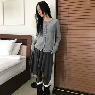Cozy Asymmetrical Ruffle Skirt