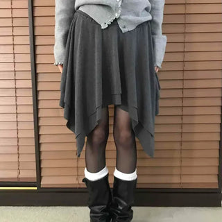 Cozy Asymmetrical Ruffle Skirt