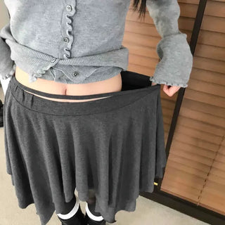 Cozy Asymmetrical Ruffle Skirt