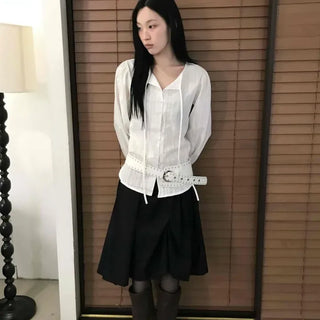 Drop Strap Balloon Blouse