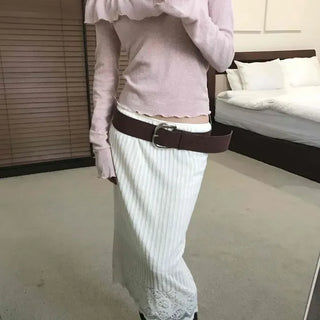 Soft Frill Off-Sleeve Tee
