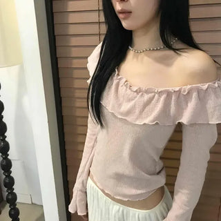 Soft Frill Off-Sleeve Tee