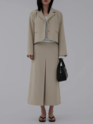 Kaiz A-line Pintuck Long Skirt