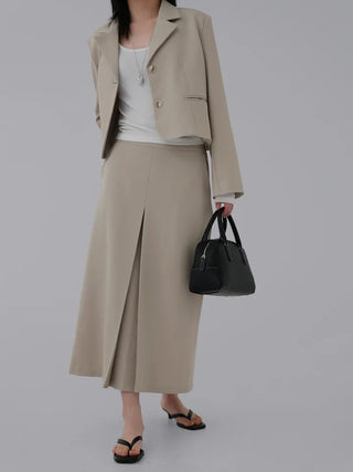 Kaiz A-line Pintuck Long Skirt