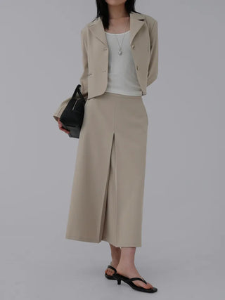 Kaiz A-line Pintuck Long Skirt