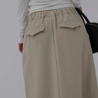 Kaiz A-line Pintuck Long Skirt