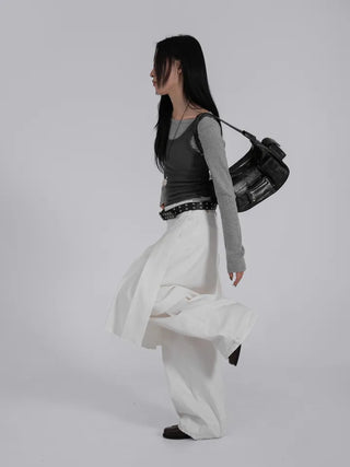 Mua Ribbed Round Square Sleeveless Top