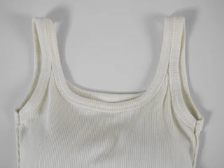 Mua Ribbed Round Square Sleeveless Top