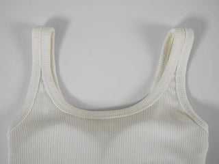 Mua Ribbed Round Square Sleeveless Top