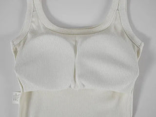 Mua Ribbed Round Square Sleeveless Top