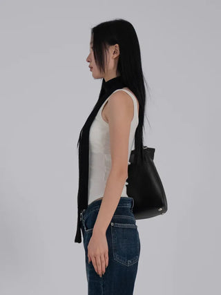 Mua Ribbed Round Square Sleeveless Top