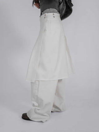 Lark Snap Button Pocket Pleated Wrap Midi Skirt