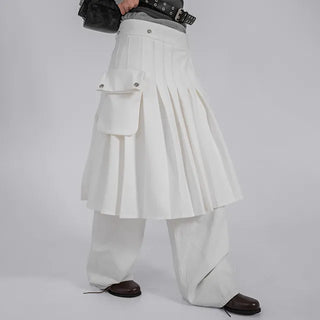 Lark Snap Button Pocket Pleated Wrap Midi Skirt