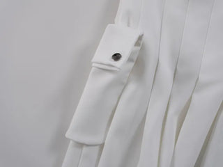 Lark Snap Button Pocket Pleated Wrap Midi Skirt