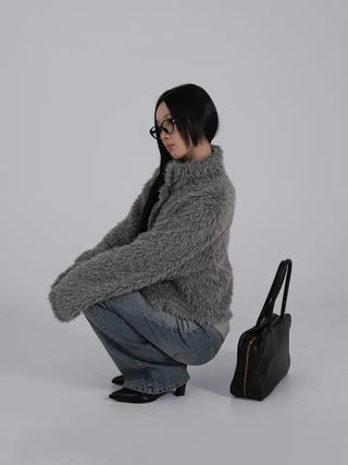 Loen Loose Fluffy Fur Cardigan