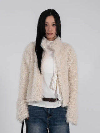 Loen Loose Fluffy Fur Cardigan