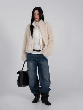 Loen Loose Fluffy Fur Cardigan
