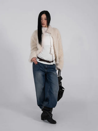 Loen Loose Fluffy Fur Cardigan