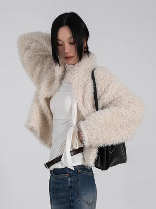 Loen Loose Fluffy Fur Cardigan
