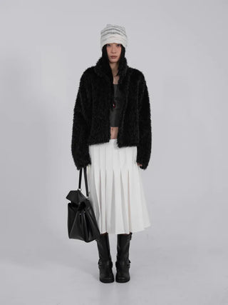 Loen Loose Fluffy Fur Cardigan