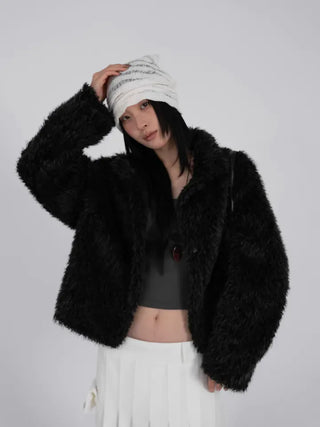 Loen Loose Fluffy Fur Cardigan