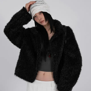Loen Loose Fluffy Fur Cardigan
