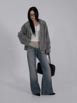 Loen Loose Fluffy Fur Cardigan