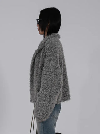 Loen Loose Fluffy Fur Cardigan