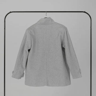 Leua Double Button High-Neck Short Coat