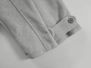 Leua Double Button High-Neck Short Coat