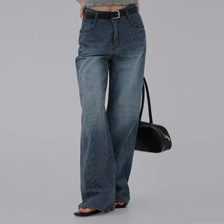 Yuna striped denim pants